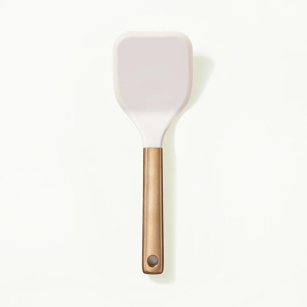 Figmint Cookie Spatula Stainless Steel Silicone Champagne Heat Resistant NWT